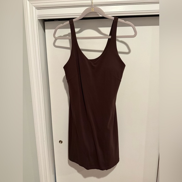 Lululemon Align Dress Espresso Like New Condition Size 10 Nulu Athletic Dress - Picture 3 of 6